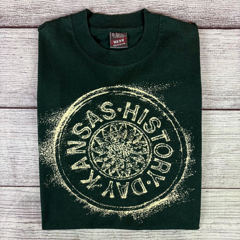 Vintage 1990s Kansas History Day Sunflower Graphic T-shirt